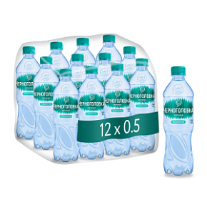 Вода питьевая ЧЕРНОГОЛОВКА 0,5 л, газ, ПЭТ