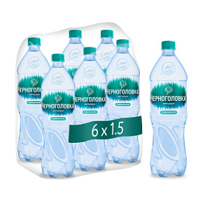 Вода питьевая артезианская ЧЕРНОГОЛОВКА 1,5 л, газ, ПЭТ