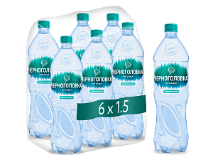 Вода питьевая артезианская ЧЕРНОГОЛОВКА 1,5 л, газ, ПЭТ